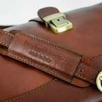 David Copperfield // Small Leather Doctor Bag // Brown + Red