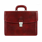 The Sound of the Mountain // Leather Briefcase // Red