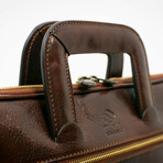 Brave New World // Leather Briefcase // Dark Brown