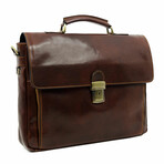 In Cold Blood // Full Grain Leather Briefcase // Brown (Brown)