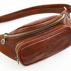 Independent People // Leather Belly Bag // Cognac Brown