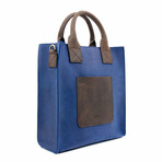 The Republic // Leather Tote Bag // Blue