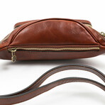 Independent People // Leather Belly Bag // Cognac Brown