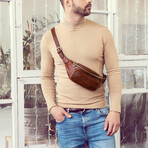 Independent People // Leather Belly Bag // Cognac Brown