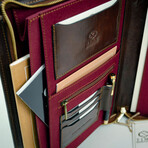 Candide // Leather Documents Folder // Brown + Red lining