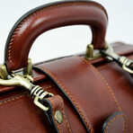 David Copperfield // Small Leather Doctor Bag // Brown + Red