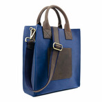 The Republic // Leather Tote Bag // Blue