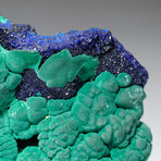 Natural Azurite With Malachite Cluster + Acrylic Display Stand