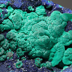Natural Azurite With Malachite Cluster + Acrylic Display Stand