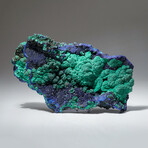 Natural Azurite With Malachite Cluster + Acrylic Display Stand