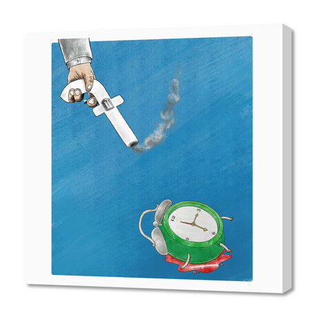 Killing Time on Facebook (12"W x 12"H x 0.75"D)