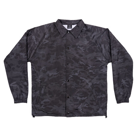 Nylon Coach Jacket // Black Camo (S)