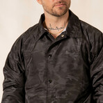 Nylon Coach Jacket // Black Camo (M)