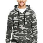 French Terry Hoodie // Gray Camo (M)