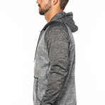 Full Zip // Heather Gray + Heather Charcoal (3XL)