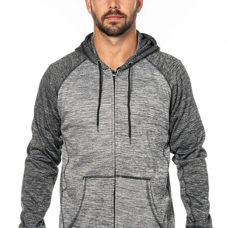 Full Zip // Heather Gray + Heather Charcoal (S)