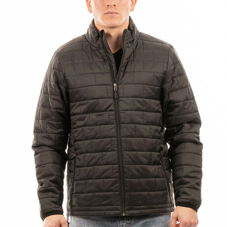 Quilted Puffer Jacket // Black (S)