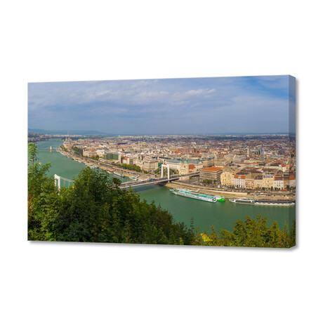 Panorama of Budapest (12"H x 8"W x 0.75"D)