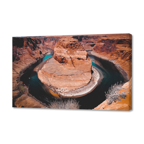 River and Horseshoe Bend view at Arizona USA (12"H x 8"W x 0.75"D)