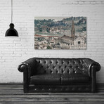 Aerial View Historic Center of Florence, Italy (12"H x 8"W x 0.75"D)