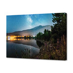 Lake View Fuzzy Lens Photograph Beautiful Landscape (10"H x 8"W x 0.75"D)