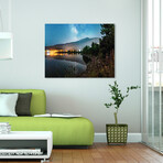 Lake View Fuzzy Lens Photograph Beautiful Landscape (10"H x 8"W x 0.75"D)