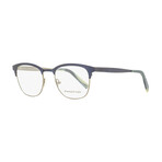 Ermenegildo Zegna Classic Eyeglasses // Matte Blue/Horn