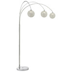 Horizontal Crystal Spheres Floor Lamp // 3 Light