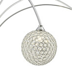 Horizontal Crystal Spheres Floor Lamp // 5 Light