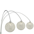 Horizontal Crystal Spheres Floor Lamp // 3 Light