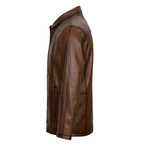 Alvin Leather Jacket // Chestnut (3XL)