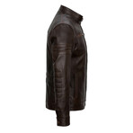 Nigel Leather Jacket // Brown (L)