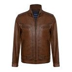 Zack Leather Jacket // Chestnut (M)