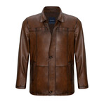 Alvin Leather Jacket // Chestnut (M)