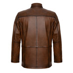 Alvin Leather Jacket // Chestnut (L)