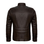 Nigel Leather Jacket // Brown (3XL)