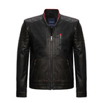 Cornelius Leather Jacket // Black (2XL)