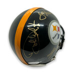 Joe Greene, L.C. Greenwood, Dwight White & Ernie Holmes // Pittsburgh Steelers // Signed Mini Helmet
