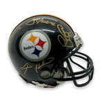Joe Greene, L.C. Greenwood, Dwight White & Ernie Holmes // Pittsburgh Steelers // Signed Mini Helmet