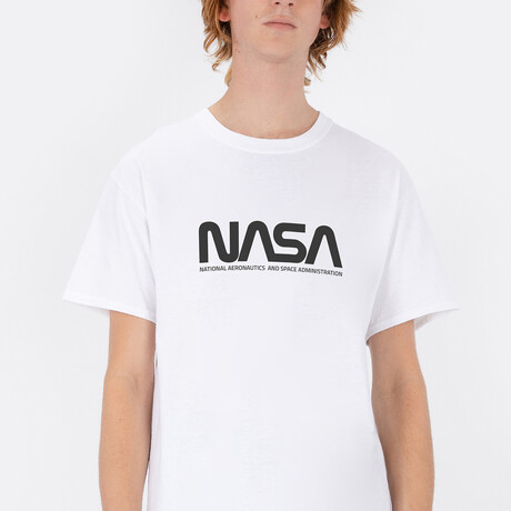 Black NASA Worm Definition T-Shirt // White (Small)