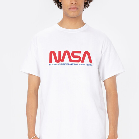 Red NASA Worm Definition T-Shirt // White (Small)