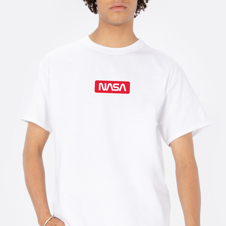Red NASA Tag T-Shirt // White (Small)