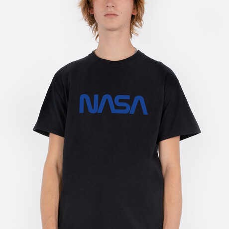 Blue NASA Worm T-Shirt // Black (Small)