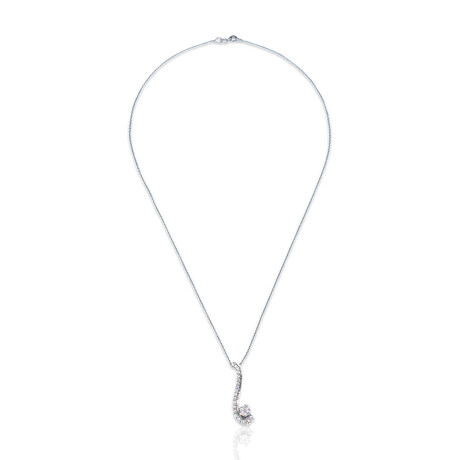 14K White Gold Diamond Necklace // 16" // Pre-Owned