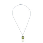 14K White Gold Diamond+ Peridot Necklace // 16" // Pre-Owned