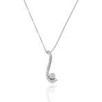 14K White Gold Diamond Necklace // 16" // Pre-Owned