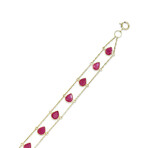 18K Yellow Gold Ruby Bracelet // 7" // Pre-Owned