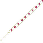 18K Yellow Gold Ruby Bracelet // 7" // Pre-Owned