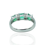 Platinum Diamond + Emerald Ring // Ring Size: 6.25 // Pre-Owned