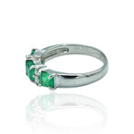 Platinum Diamond + Emerald Ring // Ring Size: 6.25 // Pre-Owned